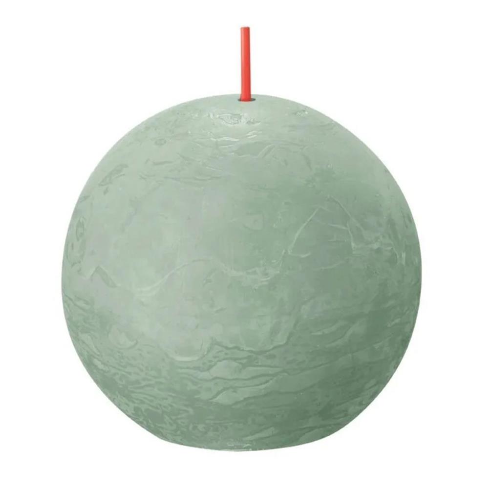 Bolsius Jade Green Rustic Shine Ball Candle 8cm £5.84